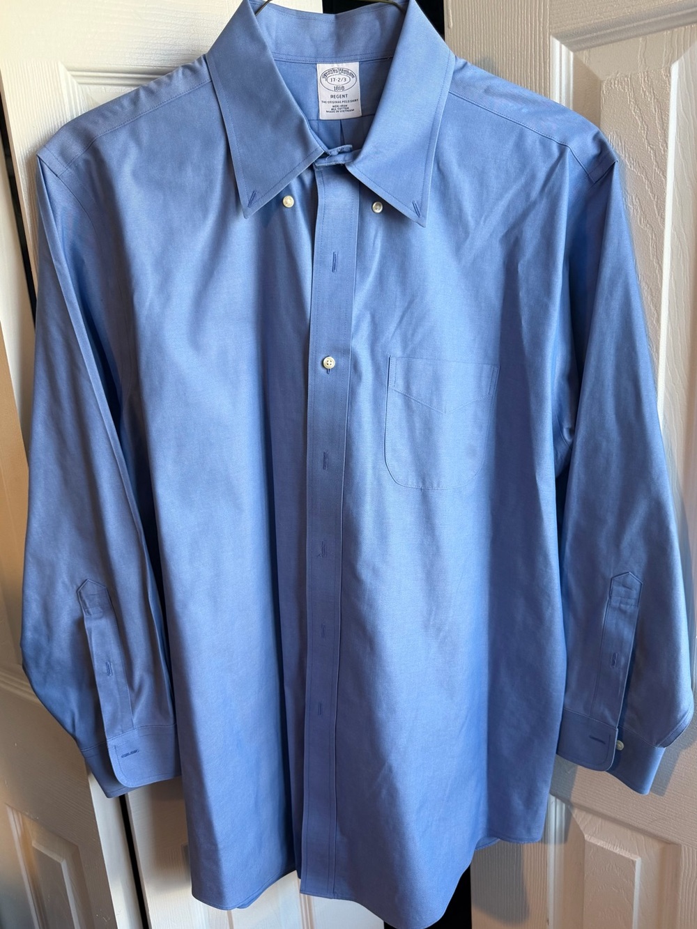 Brooks Brothers Regent Regular-Fit Blue Button-Down Dress Shirt
